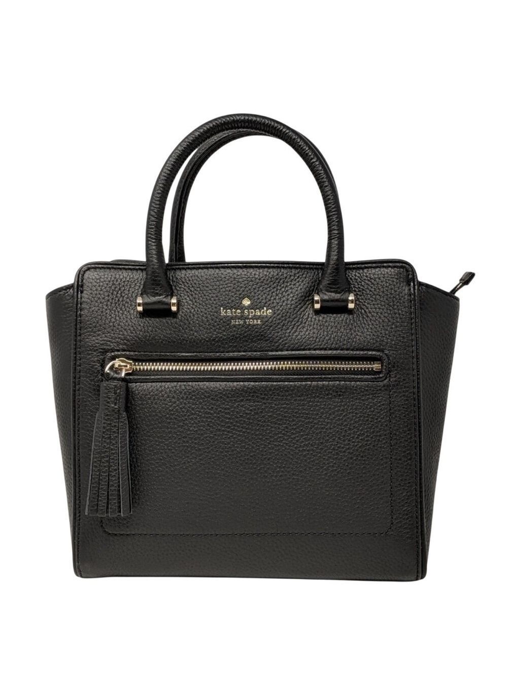 Kate Spade New York Chester Street Small Allyn Satchel Bag black leather